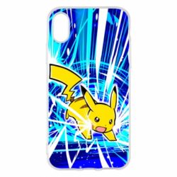 Чохол для iPhone X/Xs Pikachu and lightning - PrintSalon
