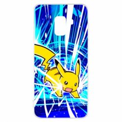 Чохол для Samsung A8 2018 Pikachu and lightning - PrintSalon