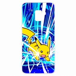 Чохол для Samsung A8+ 2018 Pikachu and lightning - PrintSalon