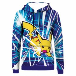 Жіноче 3D худі Pikachu and lightning