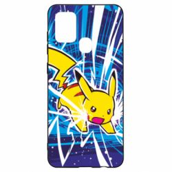 Чохол для Samsung A21s Pikachu and lightning - PrintSalon