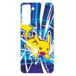 Чохол для Samsung S21 Pikachu and lightning - PrintSalon