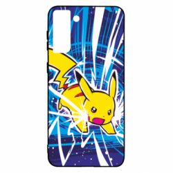 Чохол для Samsung S21 Ultra Pikachu and lightning - PrintSalon