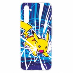 Чохол для Realme 6 Pikachu and lightning - PrintSalon