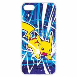 Чохол для iPhone SE 2022 Pikachu and lightning - PrintSalon