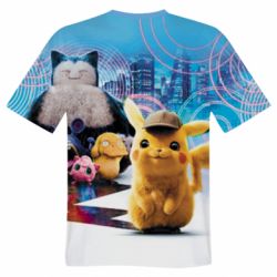 Мужская футболка 3D Pikachu and Pokemon movie - PrintSalon