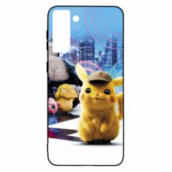 Чехол для Samsung S21 Ultra Pikachu and Pokemon movie - PrintSalon