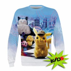 Детский 3D свитшот Pikachu and Pokemon movie - PrintSalon