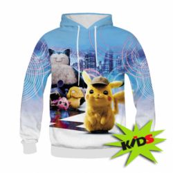 Дитяче 3D худі Pikachu and Pokemon movie