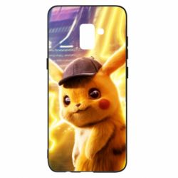 Чехол для Samsung A8+ 2018 Pikachu Detective Neon - PrintSalon