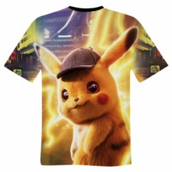 Мужская футболка 3D Pikachu Detective Neon - PrintSalon