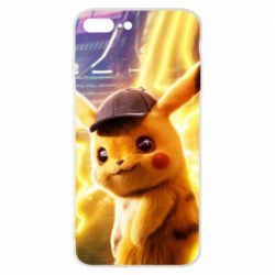 Чехол для iPhone 8 Plus Pikachu Detective Neon
