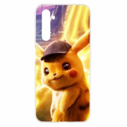 Чехол для Realme 6 Pikachu Detective Neon - PrintSalon