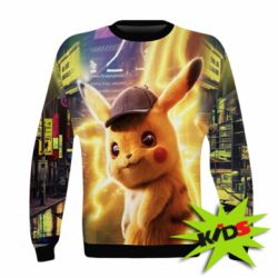 Детский 3D свитшот Pikachu Detective Neon - PrintSalon
