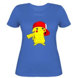 Женская футболка Pikachu in a cap - PrintSalon