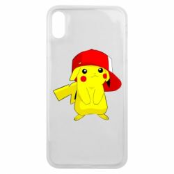 Чехол для iPhone Xs Max Pikachu in a cap - PrintSalon