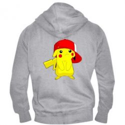 Мужское худи на молнии Pikachu in a cap - PrintSalon