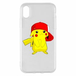 Чехол для iPhone X/Xs Pikachu in a cap - PrintSalon