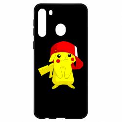 Чехол для Samsung A21 Pikachu in a cap - PrintSalon