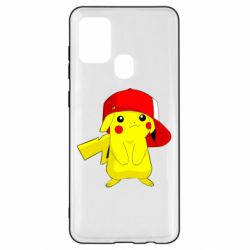 Чехол для Samsung A21s Pikachu in a cap - PrintSalon
