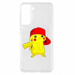 Чехол для Samsung S21 Pikachu in a cap - PrintSalon