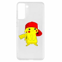 Чехол для Samsung S21+ Pikachu in a cap - PrintSalon