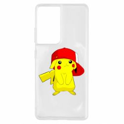 Чехол для Samsung S21 Ultra Pikachu in a cap-PrintSalon Чехол для Samsung S21 Ultra Pikachu in a cap