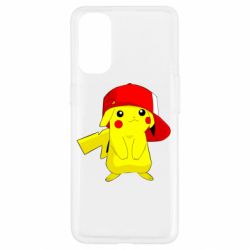 Чехол для Oppo Reno 4 Pikachu in a cap - PrintSalon
