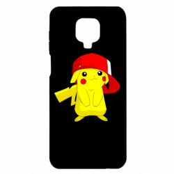 Чехол для Xiaomi Redmi Note 9S/9Pro/9Pro Max Pikachu in a cap - PrintSalon