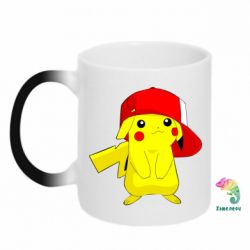 Чашка-хамелеон Pikachu in a cap - PrintSalon