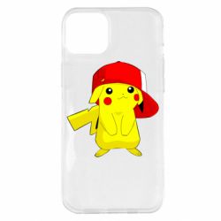 Чехол для iPhone 14 Plus Pikachu in a cap - PrintSalon