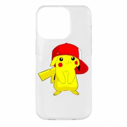 Чехол для iPhone 14 Pro Pikachu in a cap - PrintSalon