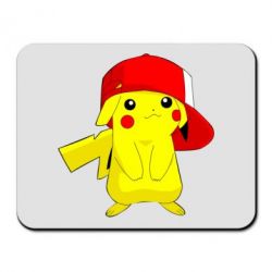 Коврик для мыши Pikachu in a cap - PrintSalon