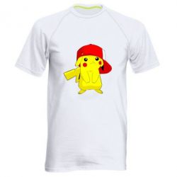 Мужская футболка для спорта Pikachu in a cap - PrintSalon