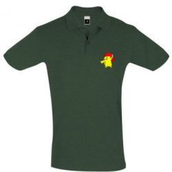 Мужское поло Pikachu in a cap - PrintSalon
