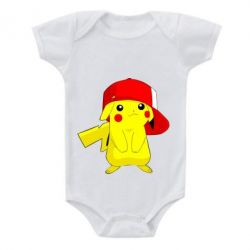 Детский бодик Pikachu in a cap - PrintSalon