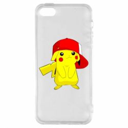 Чехол для iPhone5/5S/SE Pikachu in a cap - PrintSalon