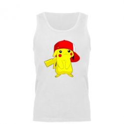 Мужская майка Pikachu in a cap - PrintSalon