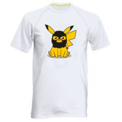 Чоловіча футболка для спорту Pikachu in balaclava - PrintSalon