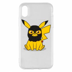 Чохол для iPhone X/Xs Pikachu in balaclava - PrintSalon