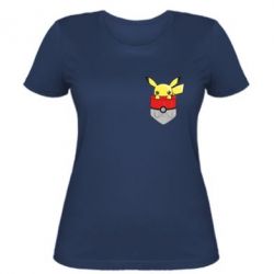 Женская футболка Pikachu in pocket - PrintSalon