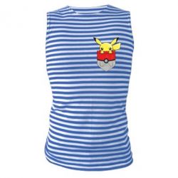 Майка-тельняшка Pikachu in pocket - PrintSalon