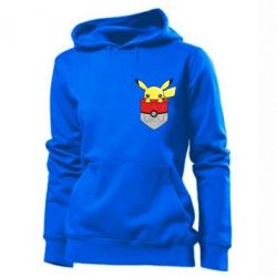 Женское худи Pikachu in pocket - PrintSalon