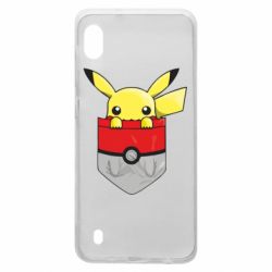 Чехол для Samsung A10 Pikachu in pocket - PrintSalon