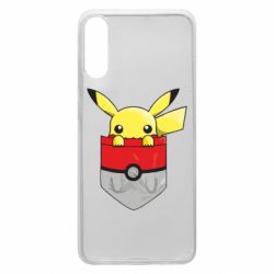 Чехол для Samsung A70 Pikachu in pocket - PrintSalon