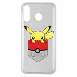 Чехол для Samsung M30 Pikachu in pocket - PrintSalon