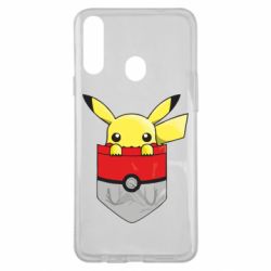 Чехол для Samsung A20s Pikachu in pocket - PrintSalon