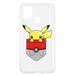 Чехол для Samsung M31 Pikachu in pocket - PrintSalon