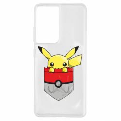 Чехол для Samsung S21 Ultra Pikachu in pocket - PrintSalon