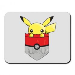 Коврик для мыши Pikachu in pocket - PrintSalon